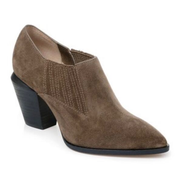 Splendid Hertha Block Heel Suede Booties Sable Brown Women's Size 8 NEW - Picture 1 of 13